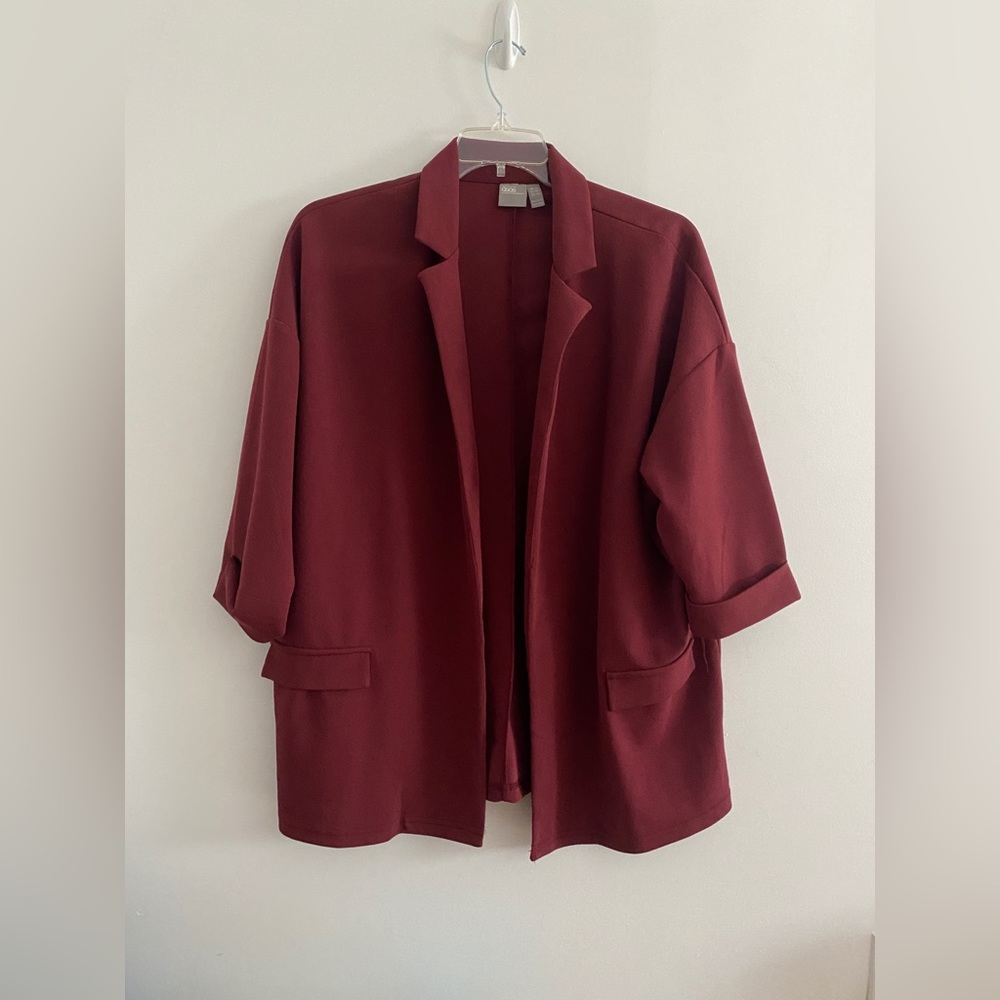 Relaxed blazer in textured jersey